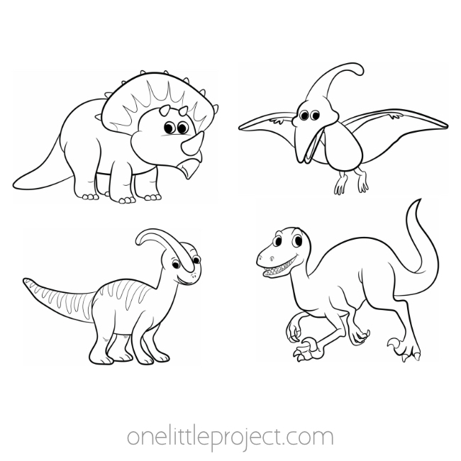 Dinosaur coloring sheets