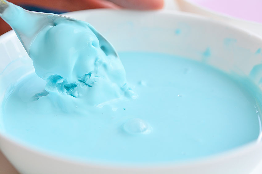 Thick blue oobleck
