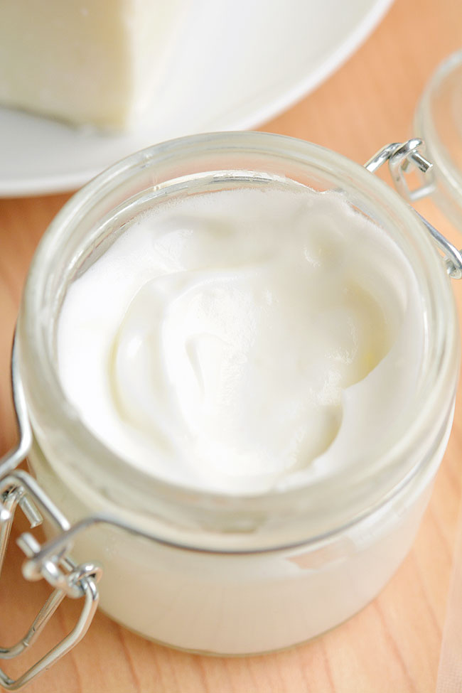 Homemade lotion made from shea butter and coconut oil