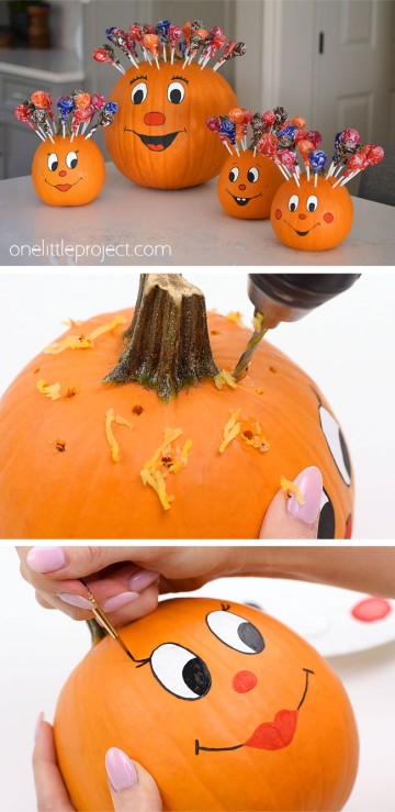 Lollipop Hair Pumpkin | How to Make a Pumpkin Lollipop Holder