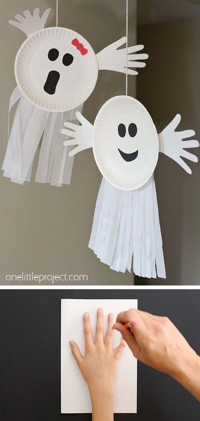 Pin image for paper plate handprint ghost