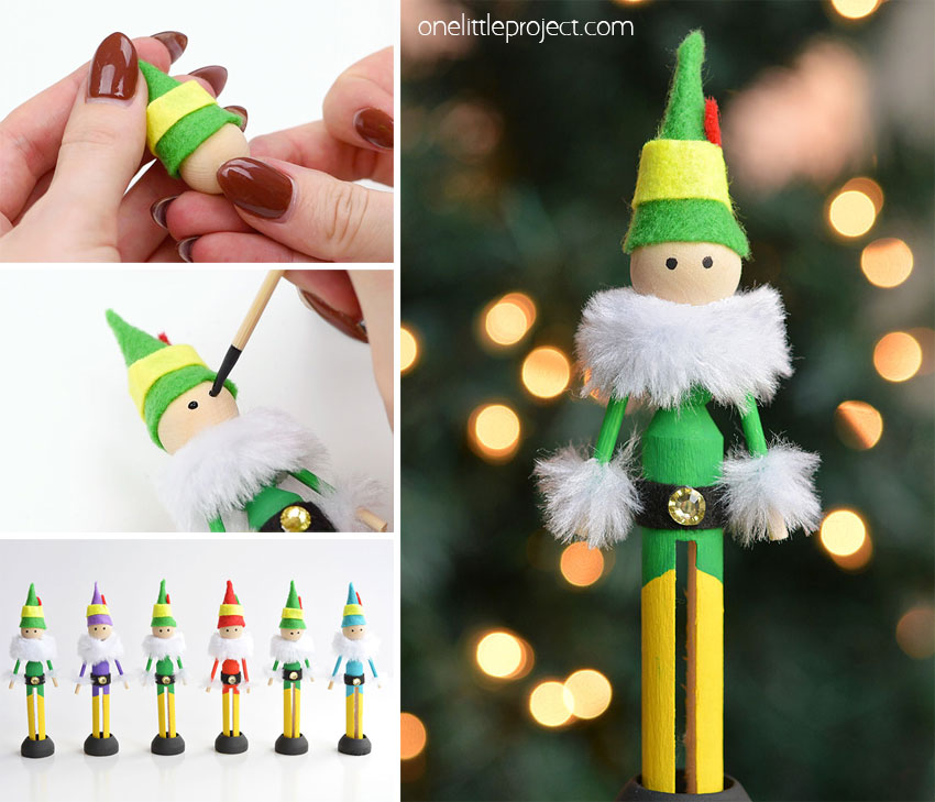 How to make a clothespin elf