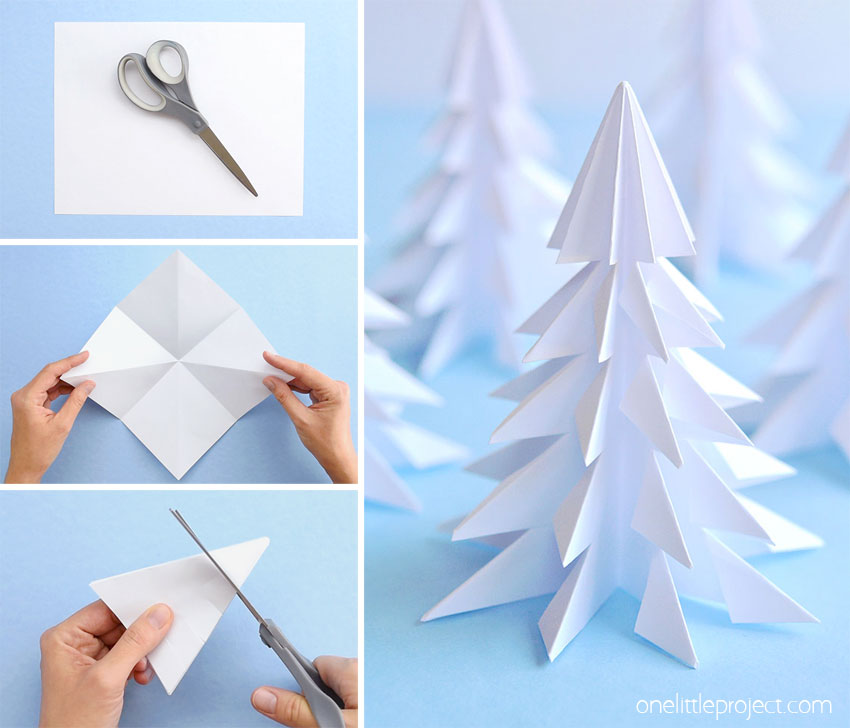 How to make a paper Christmas tree