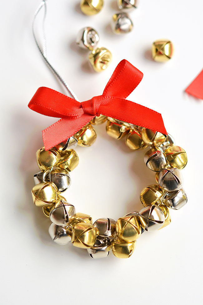 Jingle bell wreath ornament