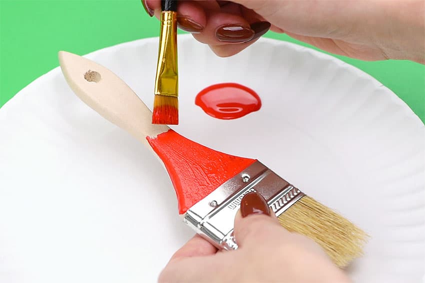 Paint Brush Santa Craft | DIY Santa Paintbrush Ornament
