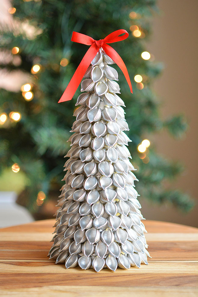Pasta Christmas tree craft