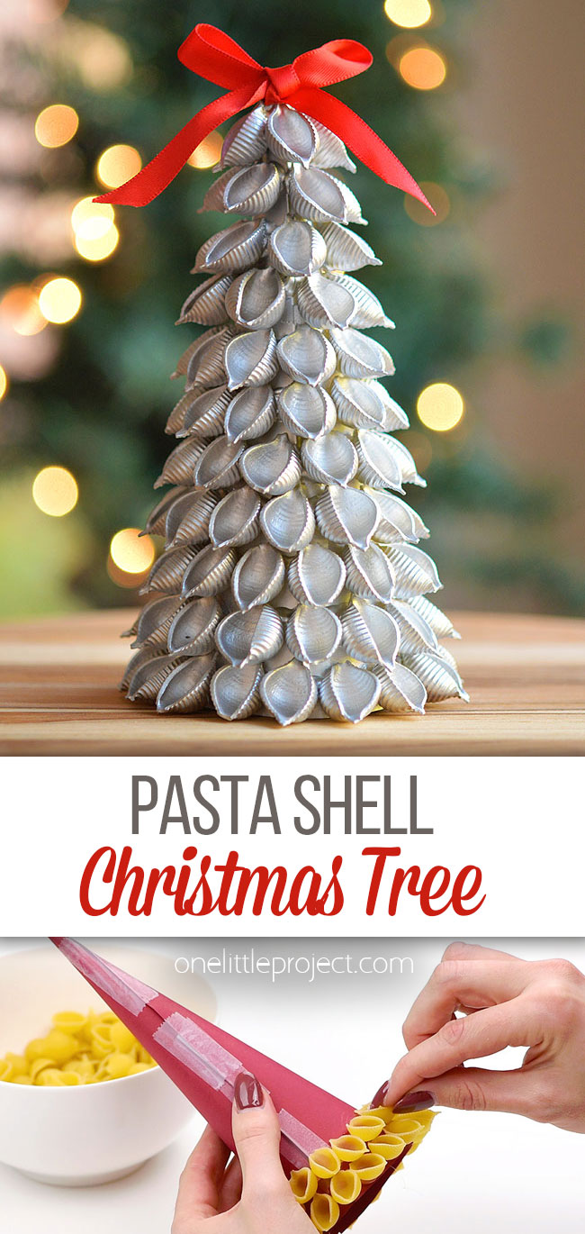 Pasta shell Christmas tree