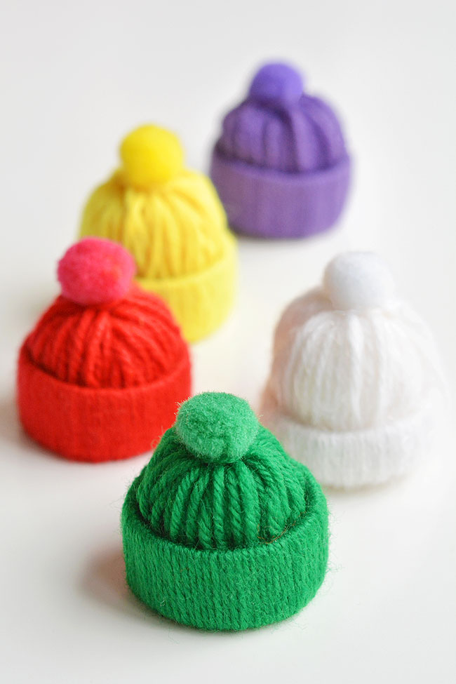 Winter hat ornaments