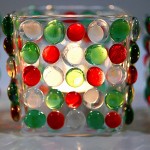 Christmas Glass Bead Candle Holder