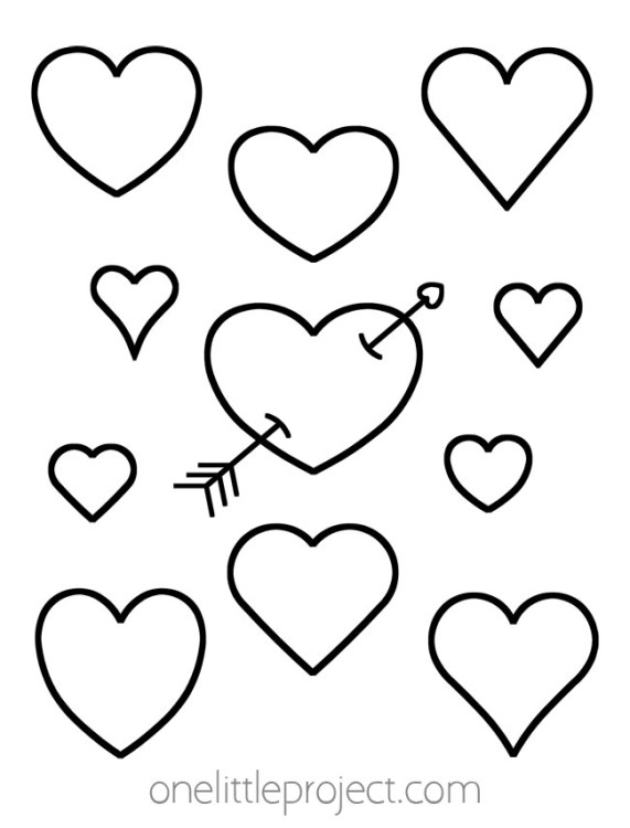 Heart Outline | Free Printable Heart Shapes and Templates
