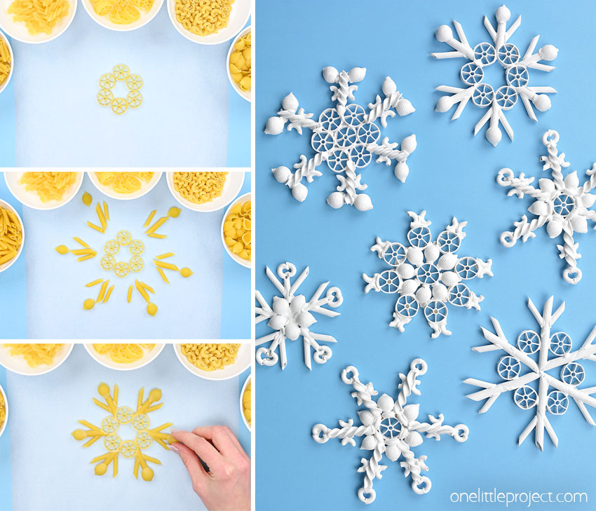 How to make pasta snowflakes