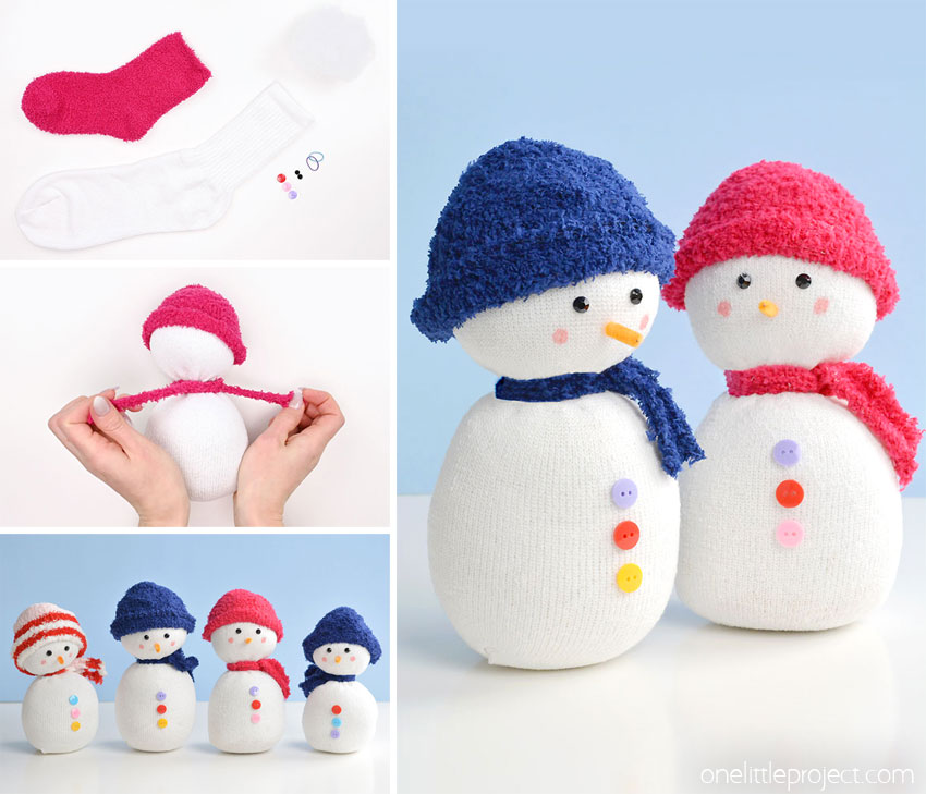 How to make a sock snowman