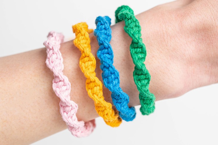 Colourful macrame bracelets