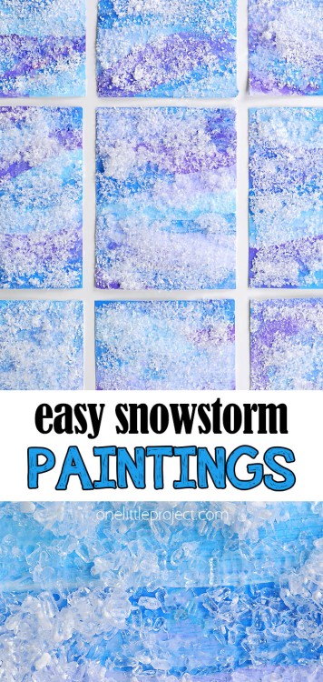 Easy Winter Painting | DIY Snowstorm Paintings