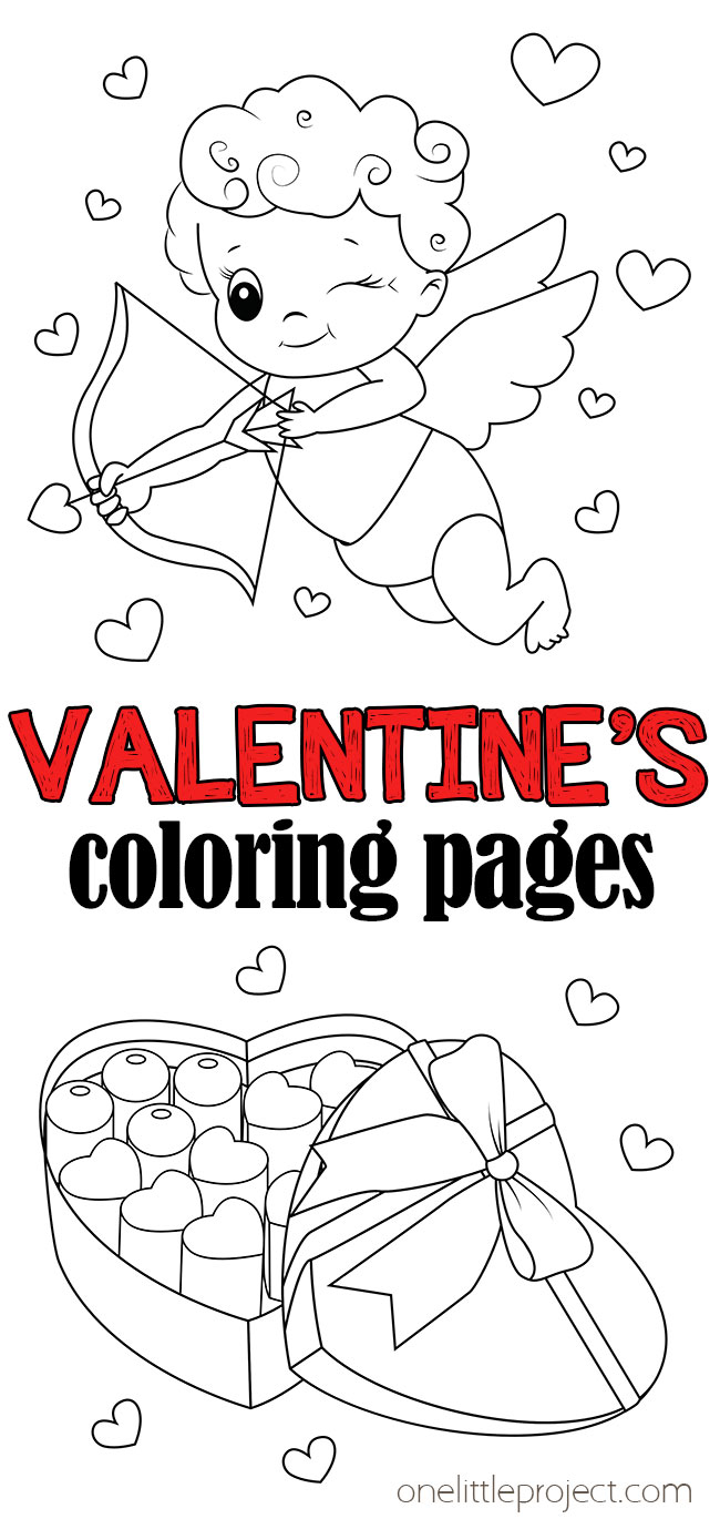 Cute free printable Valentine's Day coloring pages