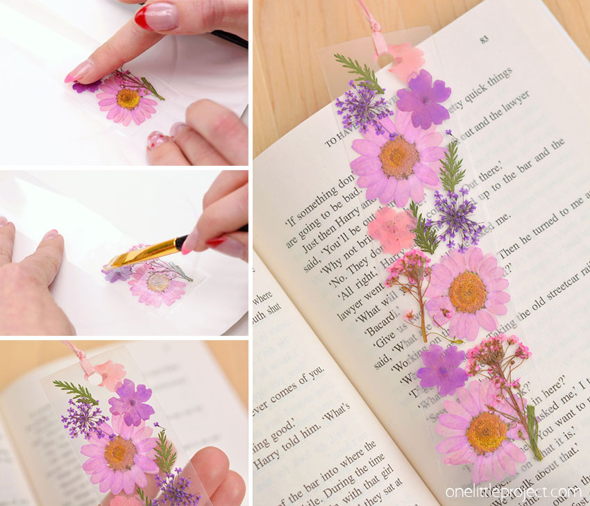 How to make pressed flower bookmarks