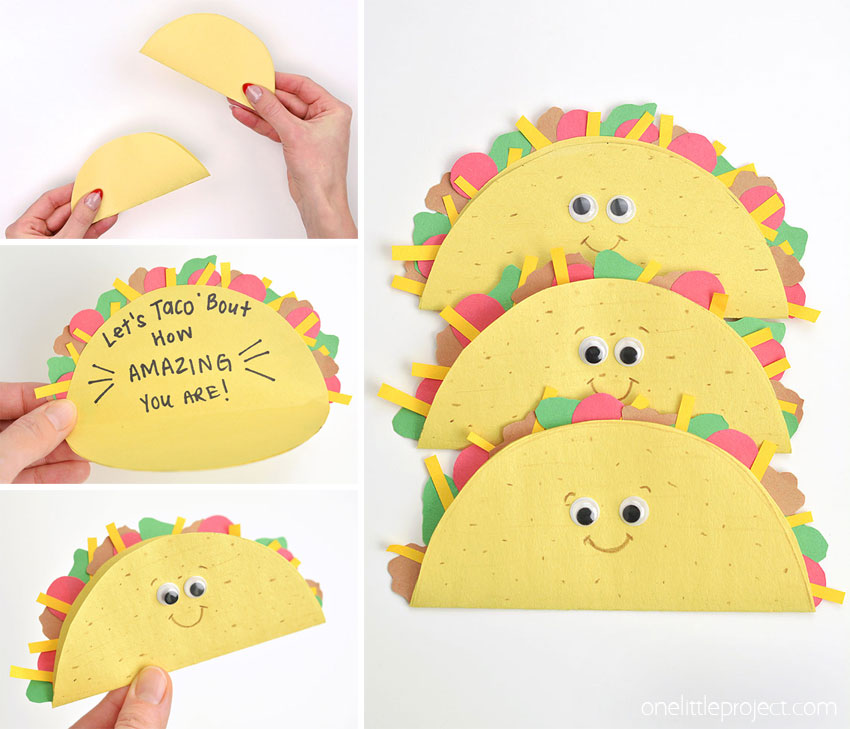 How to make a paper taco craft