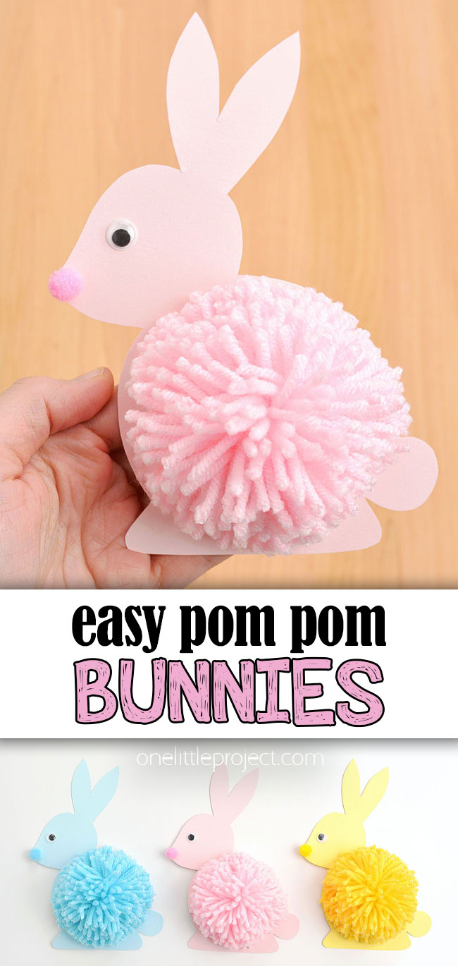 Easy pom pom bunnies