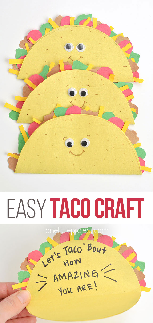 Easy paper taco craft