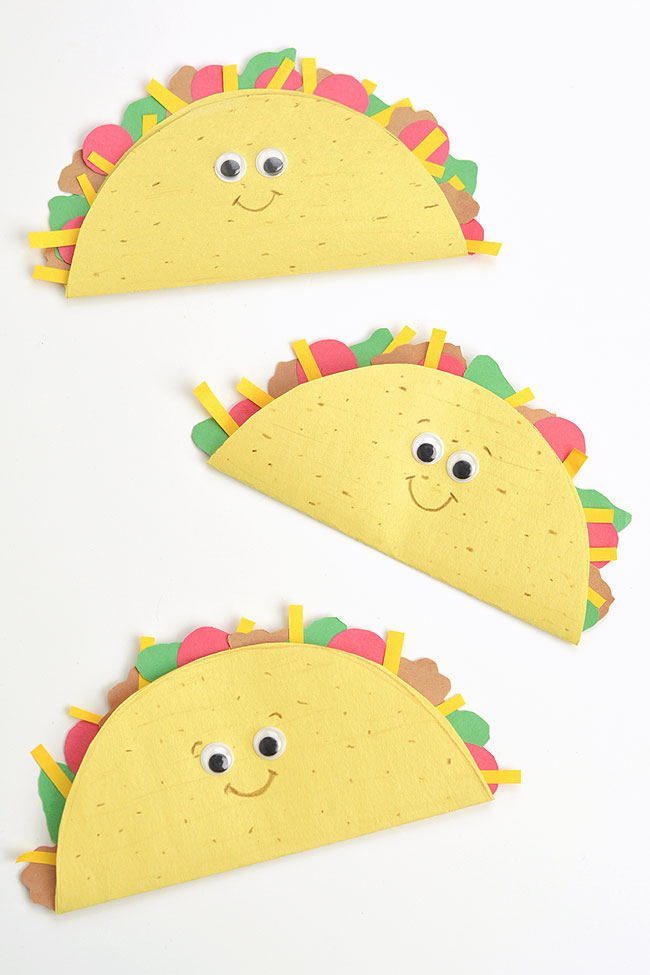 Smiling taco kids crafts