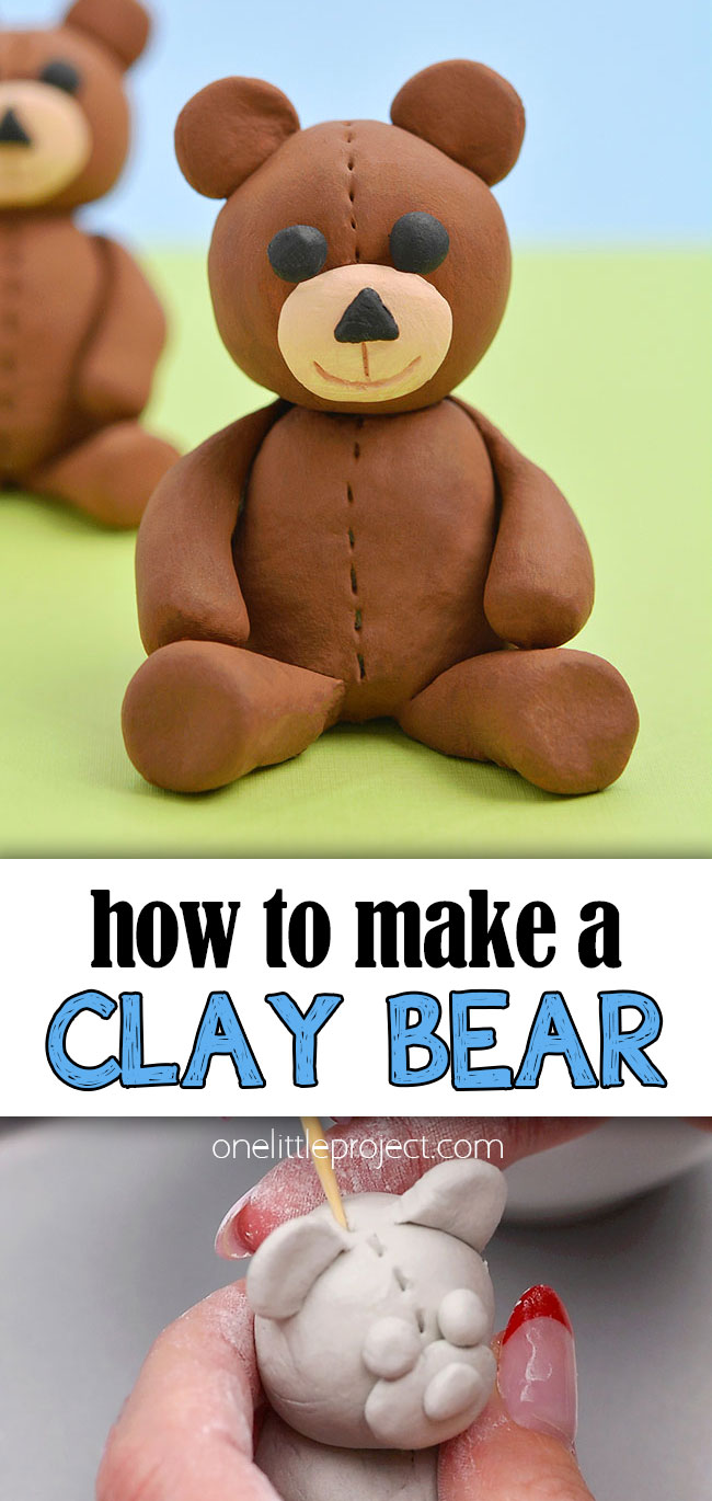 How to make a teddy bear out of clay