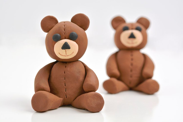 Clay teddy bears
