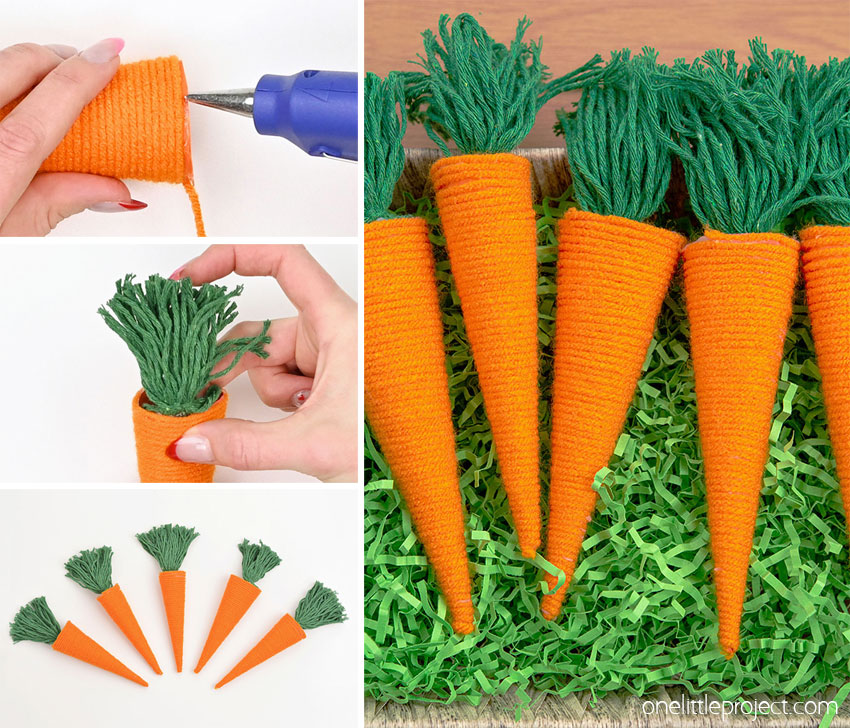 How to make yarn carrots