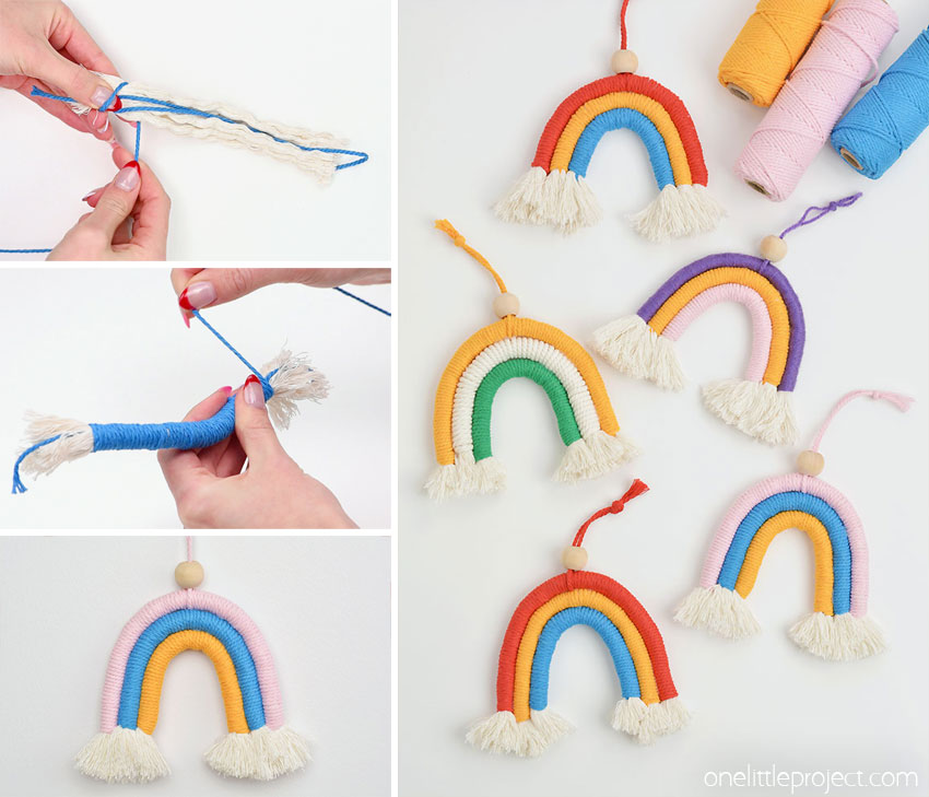 How to make a macrame rainbow