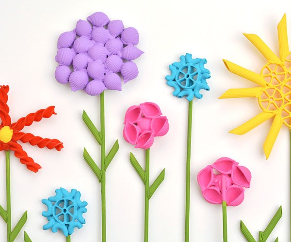 Painted Pasta Flowers