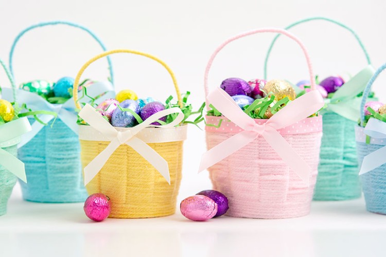 Paper cup Easter baskets