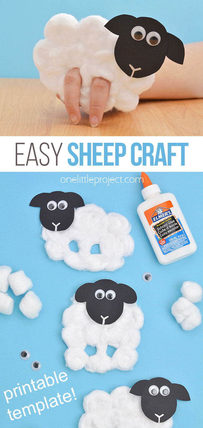 Easy sheep craft with free printable template
