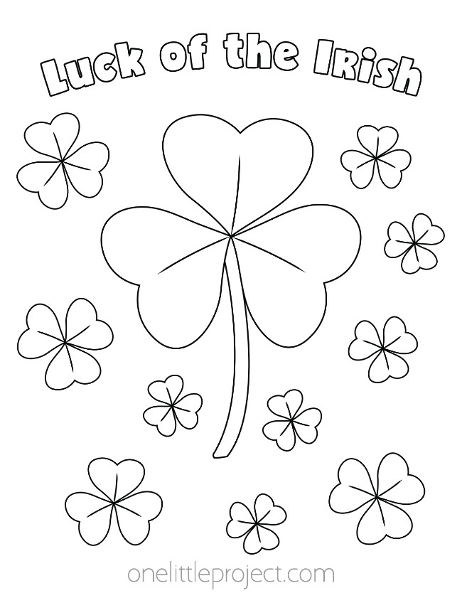 Luck of the Irish image covered in shamrock clovers