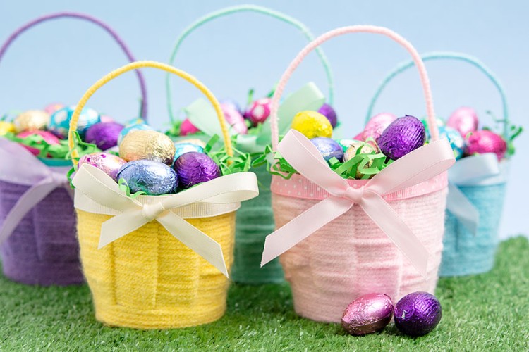 Woven Easter basket craft