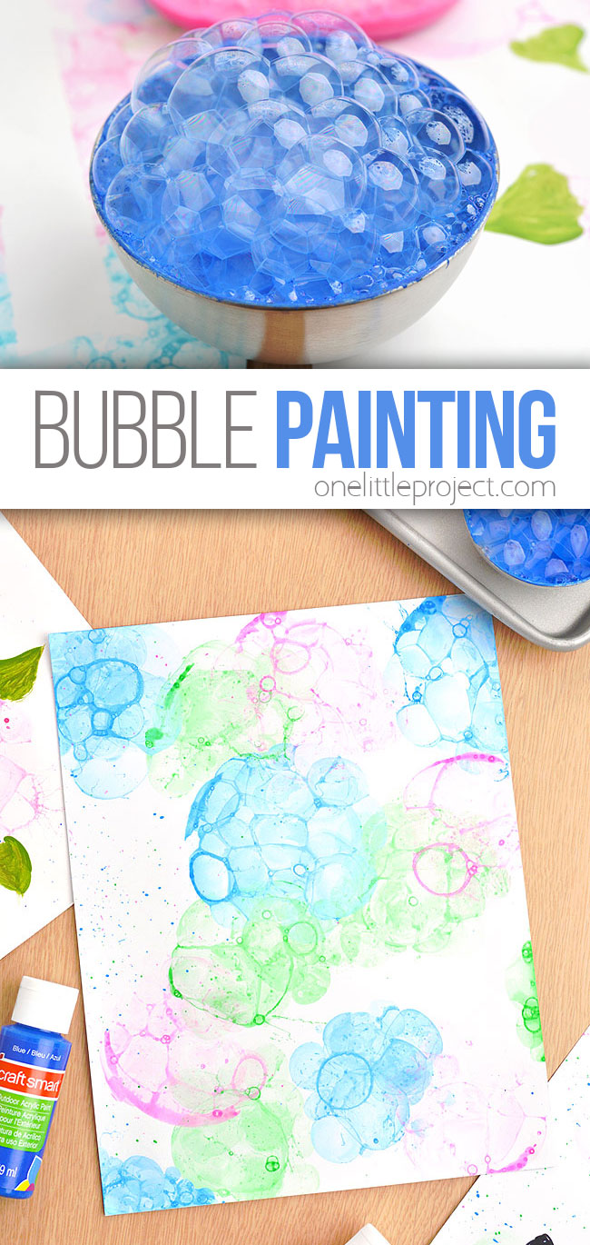 Bubble painting for kids