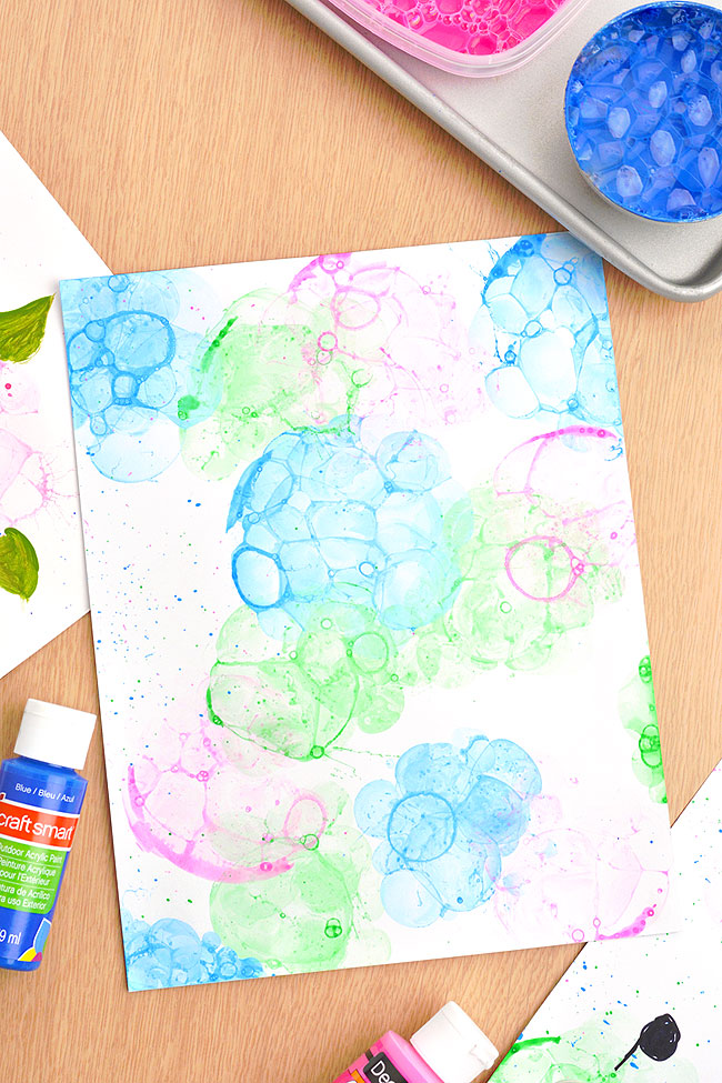 Colourful bubble painting