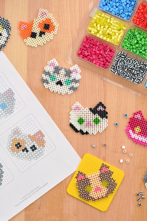 Easy Summer Crafts for Kids - Cat Perler Beads