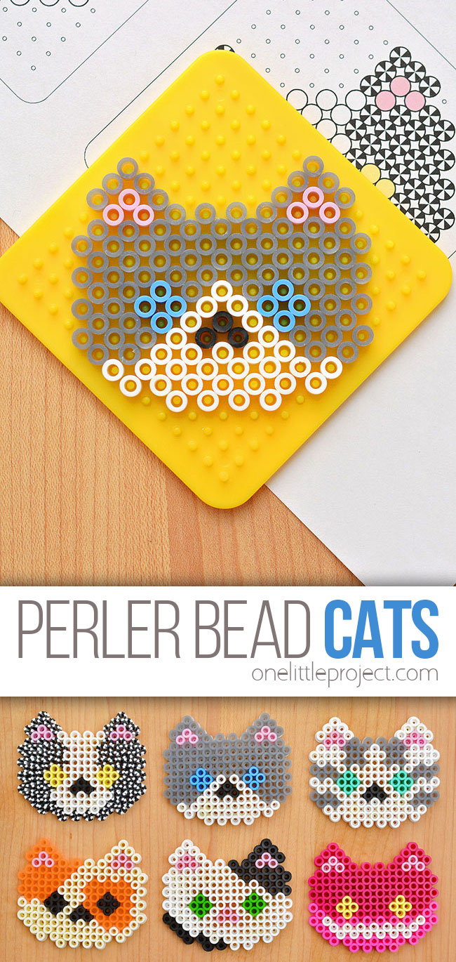 Easy Perler bead cat patterns