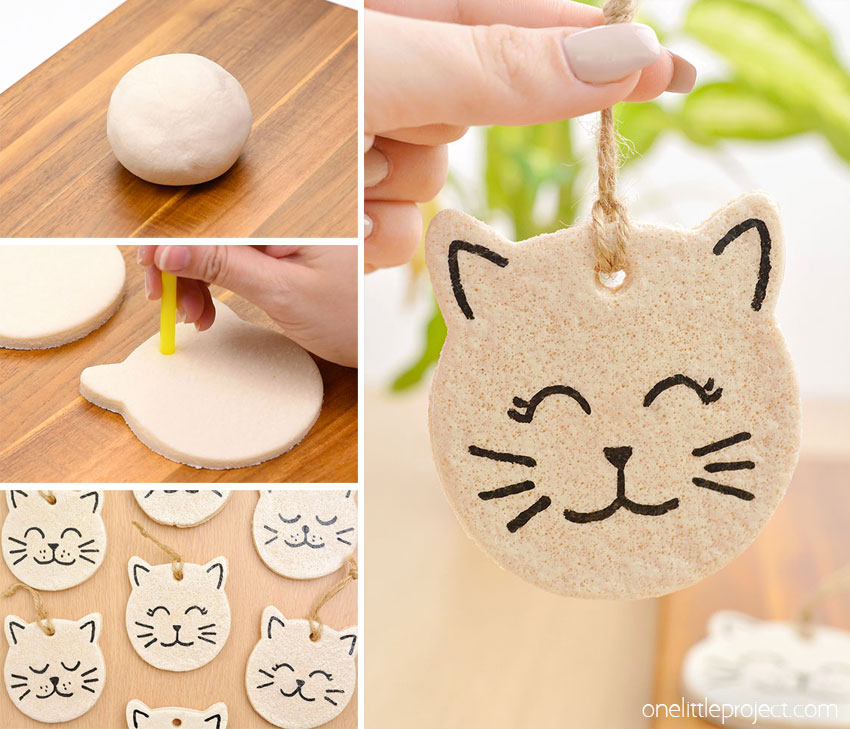 How to make salt dough cat ornaments