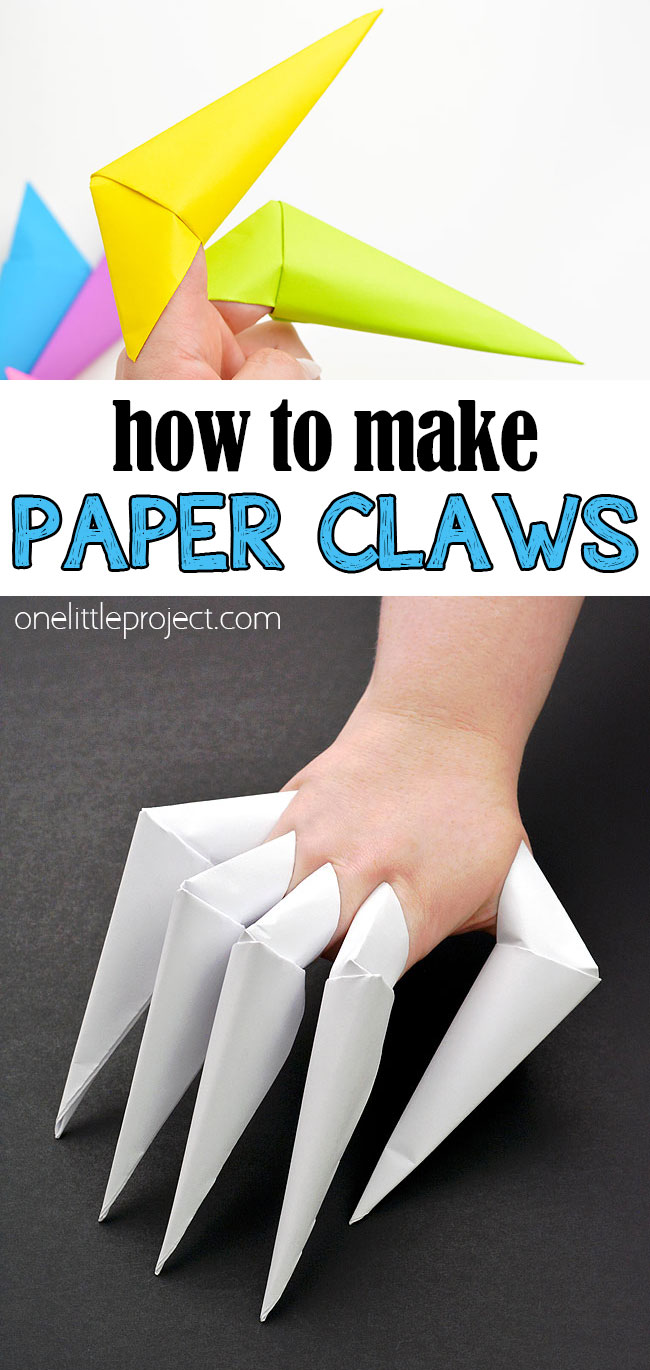 How to make origami paper claws