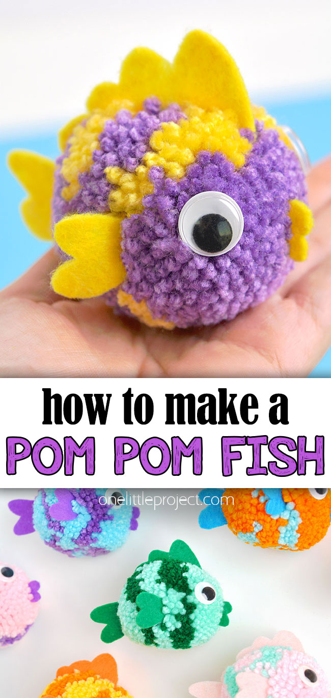 Easy DIY pom pom fish