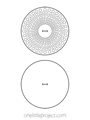 Dots and blank spinner toy template