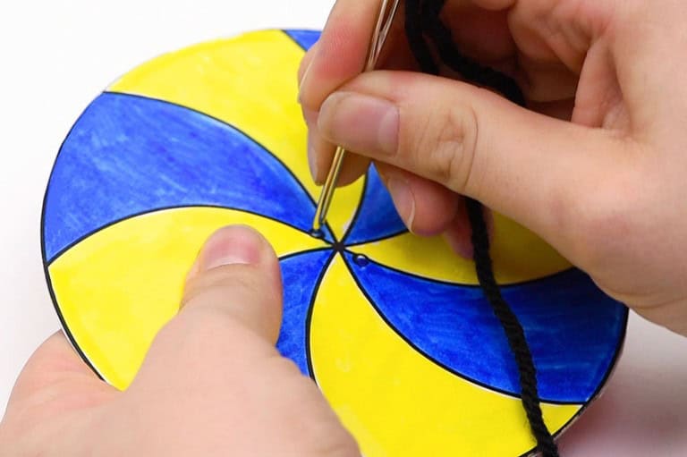 DIY String Spinner Toy | Paper Wheel Spinner Toy
