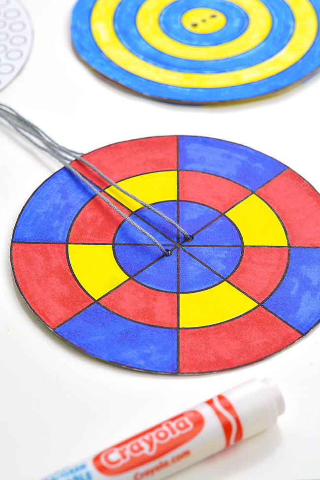 Wheel spinner toys coloured with marker
