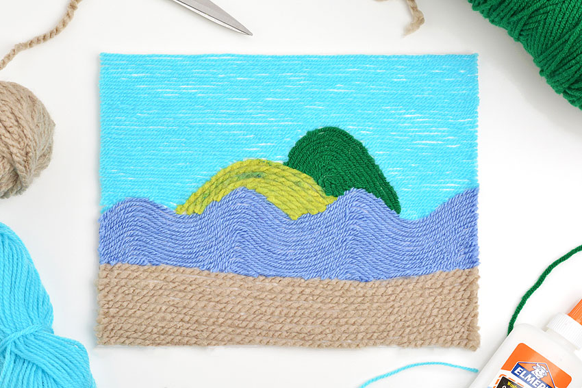 DIY Yarn Art  Easy Yarn Painting