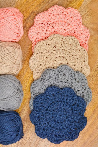 Thread Crochet Coasters Easy Crochet Coasters | Free Beginner Crochet Coaster Pattern
