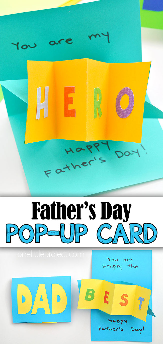 Homemade Father's Day twist and pop card
