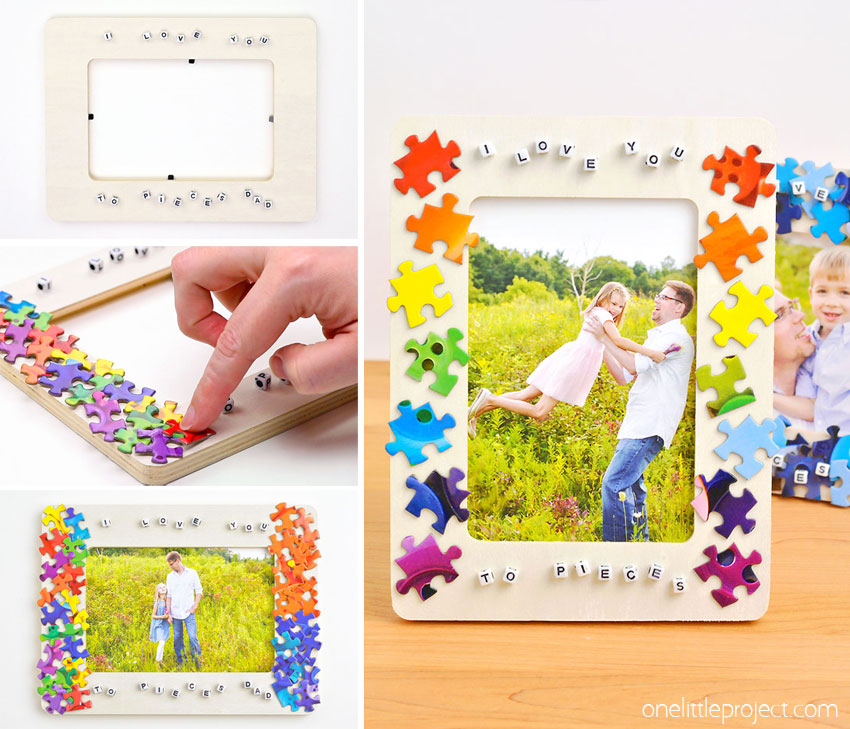 How to make a DIY picture frame for Father's Day