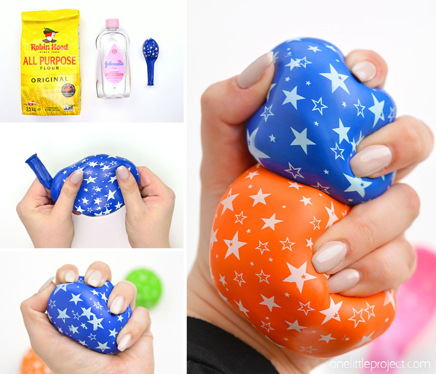 How to make a moon sand stress ball