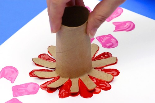 Paper Roll Flower Painting