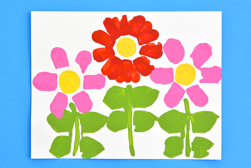 Toilet Paper Roll Flower Painting | Easy Flower Painting for Kids